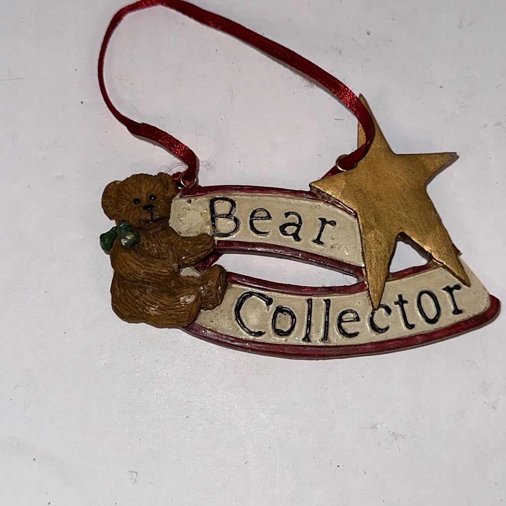Charming Bear Collector Ornament & Set of 5 Cute Teddy‎ Bear Holiday Figurines
